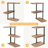 3 Tier Wood Rectangular Floating Shelf Wall Shelf Corner Shelf Book Art Storage