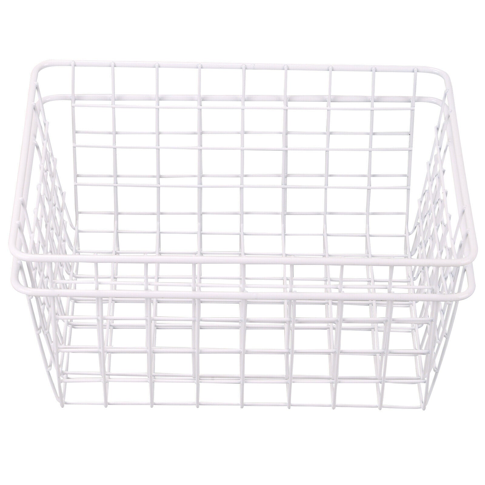 2pcs Iron Storage Basket Metal Wire Mesh Basketry Bathroom kitchen Tray Desk UK