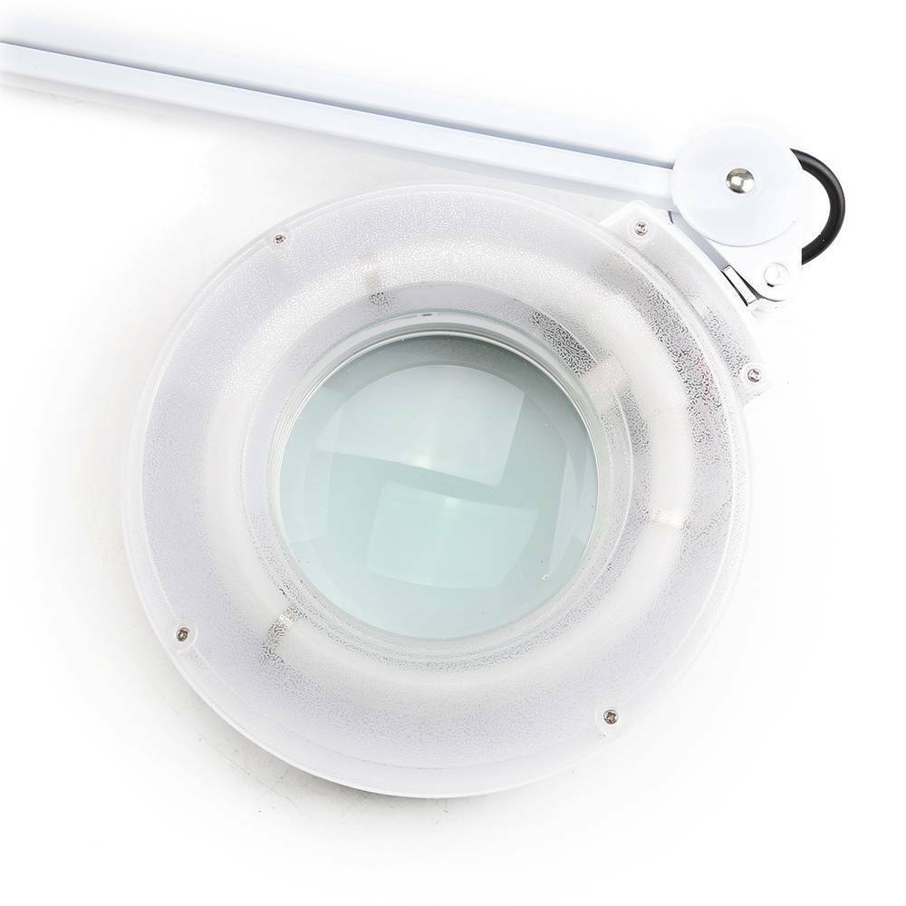 22W Large Desk Magnifier Magnifying Lamp Eyelash Lamp Salon Surgery Beauty White