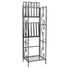 4 Tier Metal Bookcase Bookshelf Shelving Storage Rack Corner Organizer Shelf