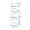 Folding 4 Tier Plant Flower Pot Shelf Stand Bookcase Storage Display Ladder