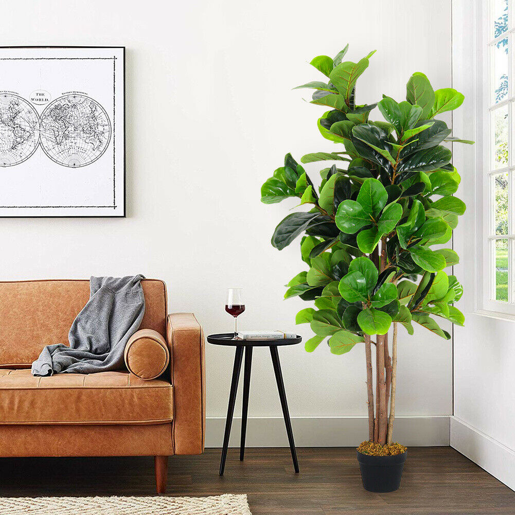 152cm Artificial Plant Potted Fiddle Fig Tree Indoor Outdoor Realistic Decor