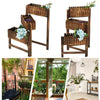 Retro Creative Wooden Plant Flower Pot Display Stand Shelf Storage Rack Holder