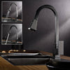 Black Kitchen Basin Pull Out Faucet Stainless Steel Mixer Spray Tap Swivel Sink