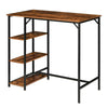 Home Table and 2 Stools, Industrial Dining Table Set Breakfast Bar Table& Stools