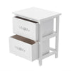 2X Bedside Table Cabinet Bedroom Storage Furniture Nightstand with 2 Drawer UK