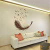 Large Feather Wall Art Stickers Birds Vinyl Decal Living Room Bedroom Home Decor