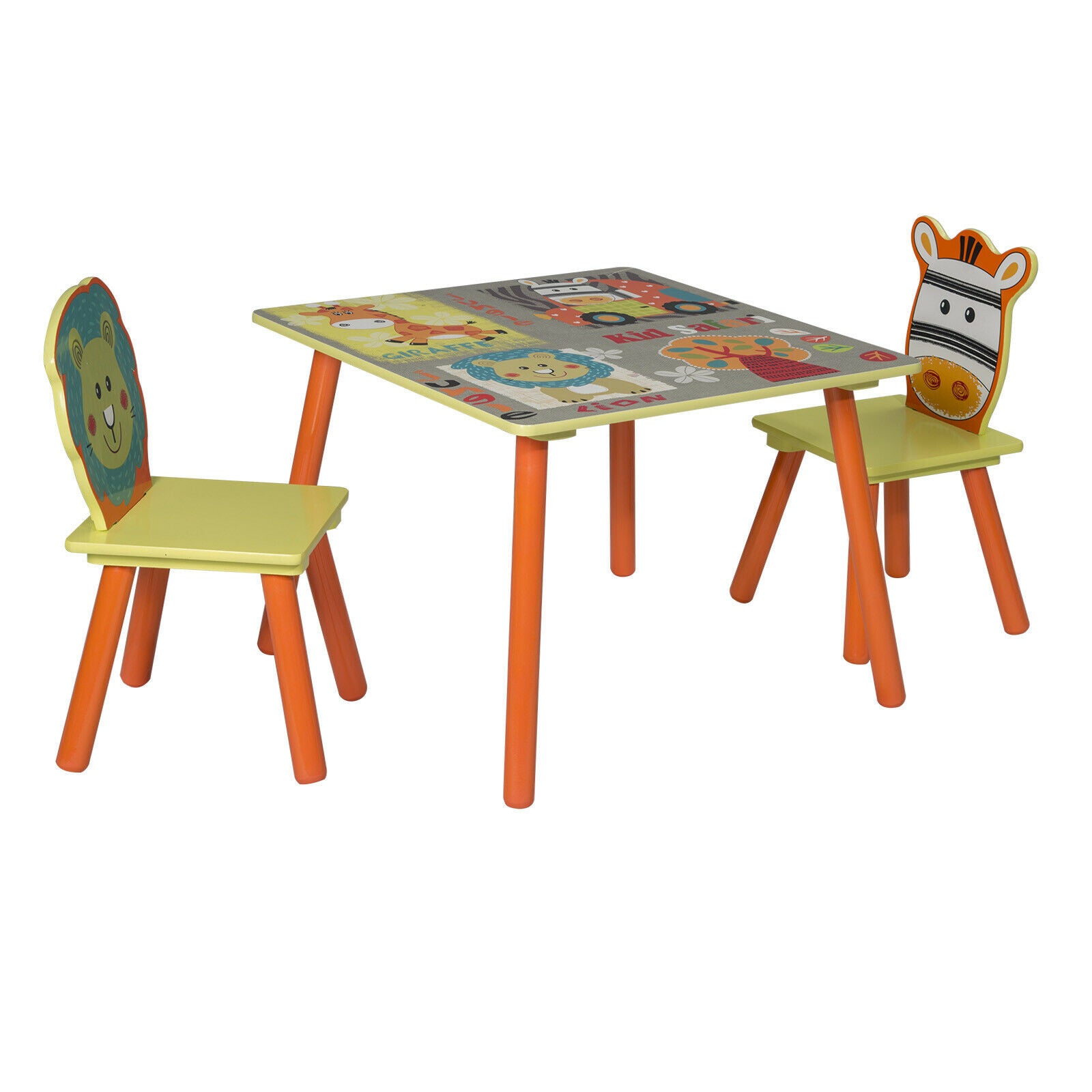 Kids Table Chair Set MDF Childrens Study Desk and Chairs Home Writing Reading