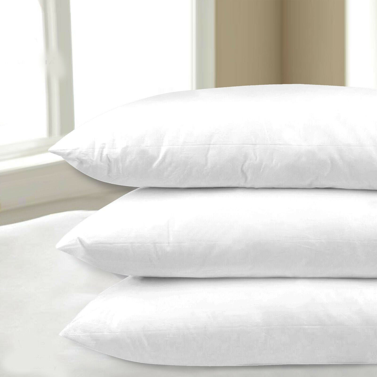 2X Pillow Cases Luxury Fine Poly Cotton Pair Pack Housewife Bedroom Pillow Cover