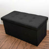 2 SEATER LARGE FOLDING STORAGE OTTOMAN BENCH SEAT BLANKET TOY BUTTON CHEST BOX