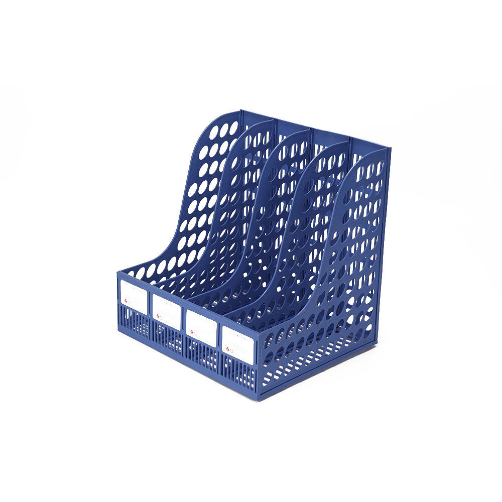 Magazine Publication Filing Tray 4 Shelf Storage Box Divider File Holders Office