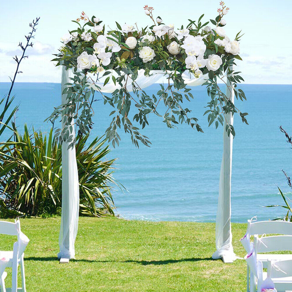 Artificial Flower Row Outdoor Wedding Arch Top Table Backdrop Flower Wall Decor