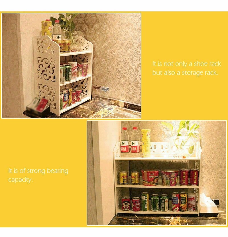 3/4/5/6 Tiers Shoe Rack Storage Shelf Display Stand Organiser Unit Cabinet White