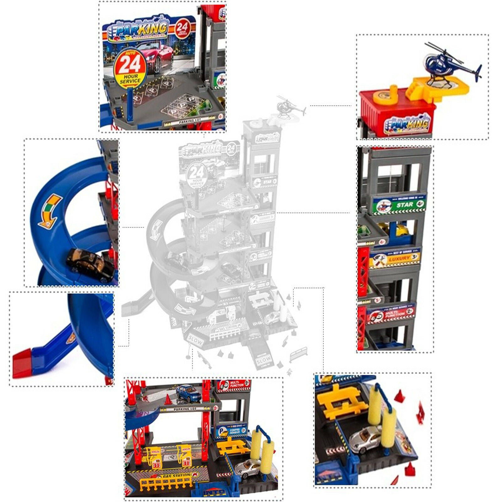 KIDS BOYS BAY GARAGE PARKING CAR TRACK BABY CHILDREN ACTIVITY PLAY TOY SET