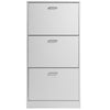 3 Drawer Shoe Cabinet Storage Rack Hallway Cupboard Stand Unit Wooden Footwear