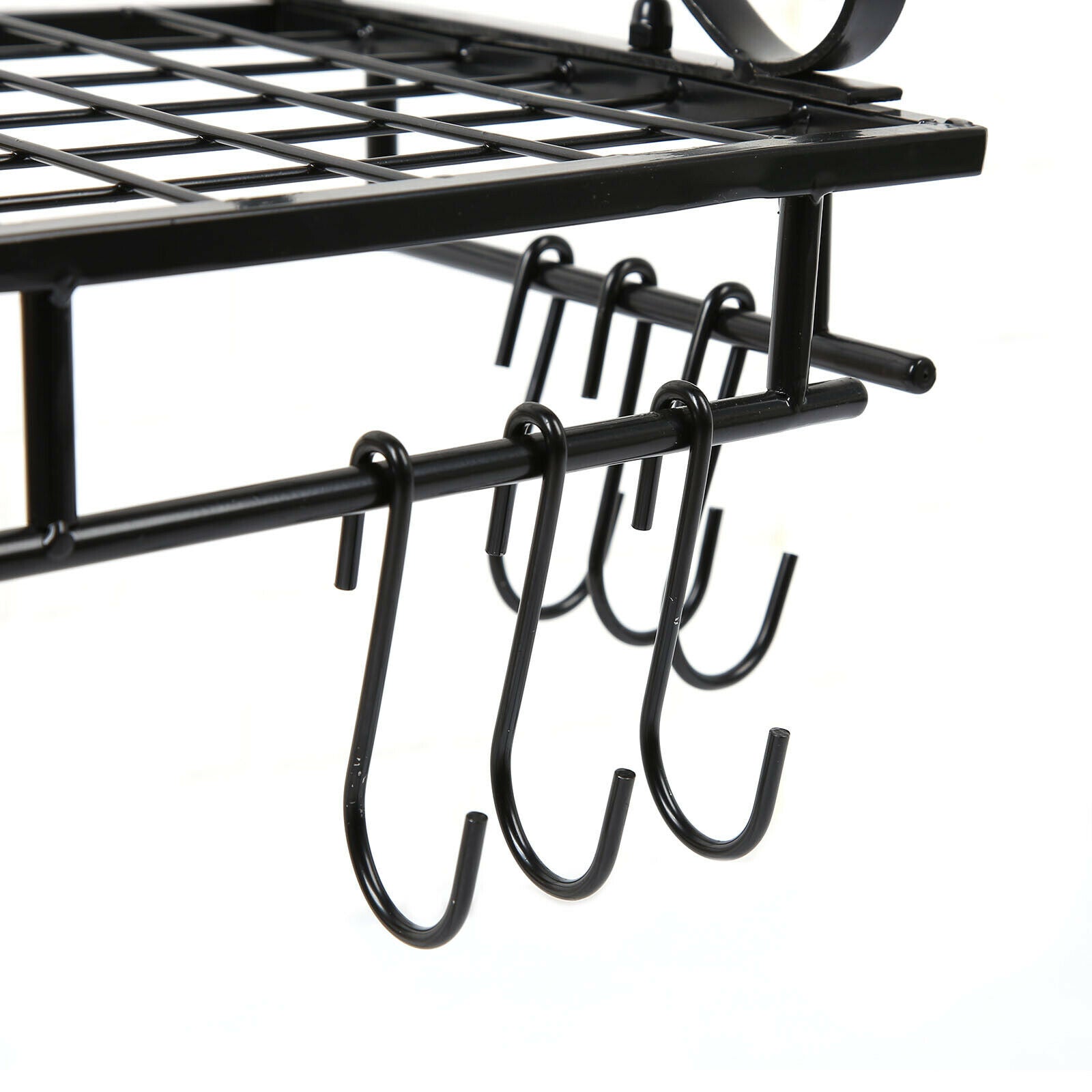 NEW 60CM Wall Mounted Kitchen Hanging Pan Rack Pots Hooks Organizer Holder