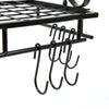 NEW 60CM Wall Mounted Kitchen Hanging Pan Rack Pots Hooks Organizer Holder