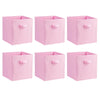 6Pcs Foldable Storage Collapsible Box Home Clothes Organizer Fabric Cube Pink