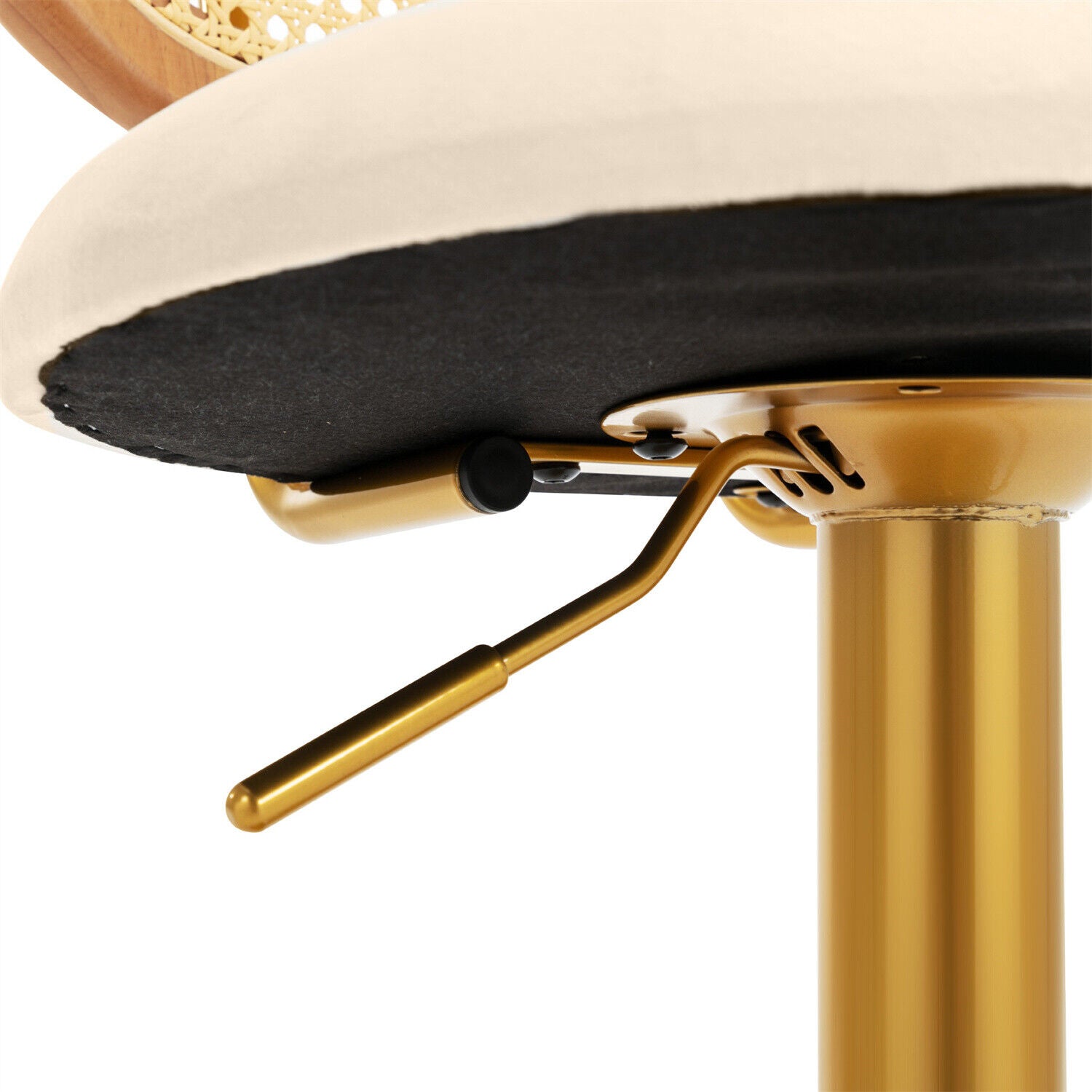 Bar Stools Set of 2 Swivel Bar Chairs Upholstered Velvet Gas Lift with Footrest