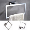 Modern Bathroom Square Towel Rack Towel Ring Holder Chrome Wall Mounted