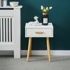 White Bedside Table Side Table 2 Drawers Cabinet Wooden Nightstand Storage Chest