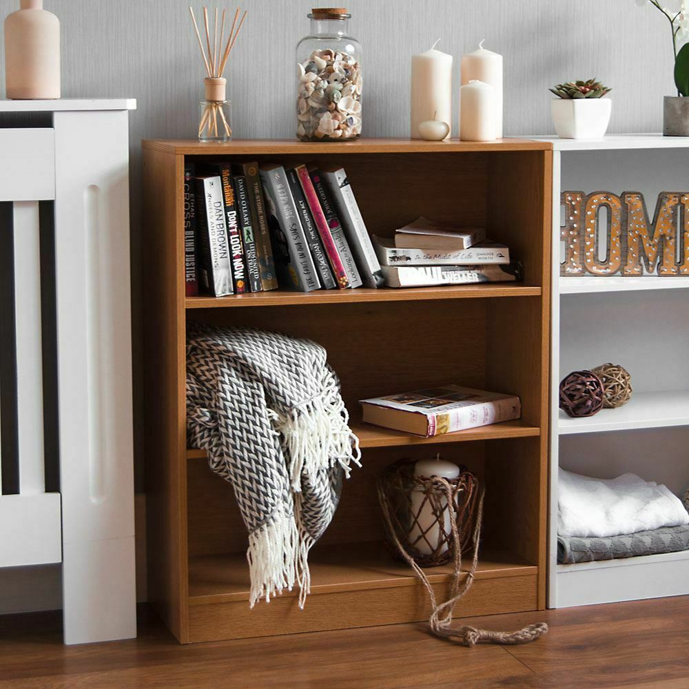 2 3 4 5 Tier Wooden Bookcase Shelving Display Storage Shelf Unit Wood Furniture