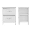 2X Bedside Table Cabinet Bedroom Storage Furniture Nightstand with 2 Drawer UK