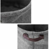 Grey Felt Storage Basket Bin with Handle Bedroom Closet Clothing Toy Storage UK