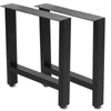 2X Industrial Table Legs Metal Stand Square Box Frame Bench Coffee Desk Leg Feet