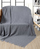 100% Cotton Chevron Throw Blanket For Sofa Bed Settee Large With Tassel 3 Sizes