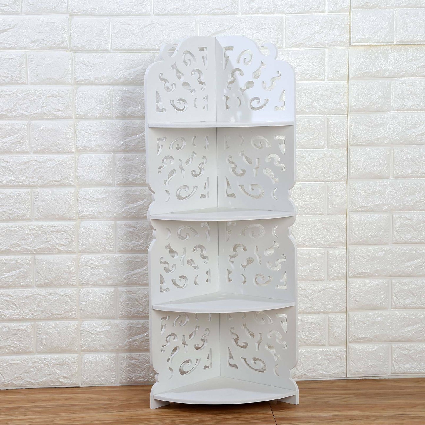 Corner Shelf Stand 4 Tiers Organizer Rack Bathroom Kitchen Storage Display Unit