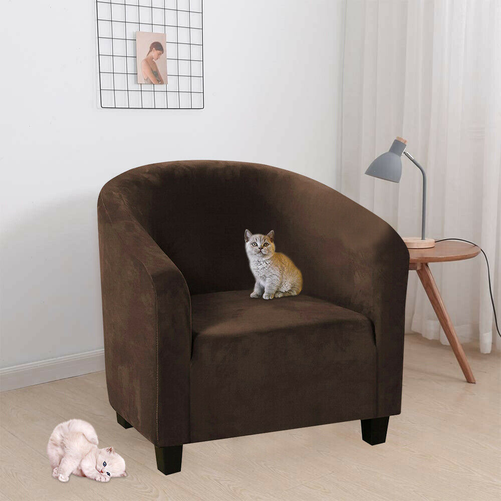 Tub Chair Covers Slipcovers Elastic Polyester Fabric Armchair Sofa Seat Covers