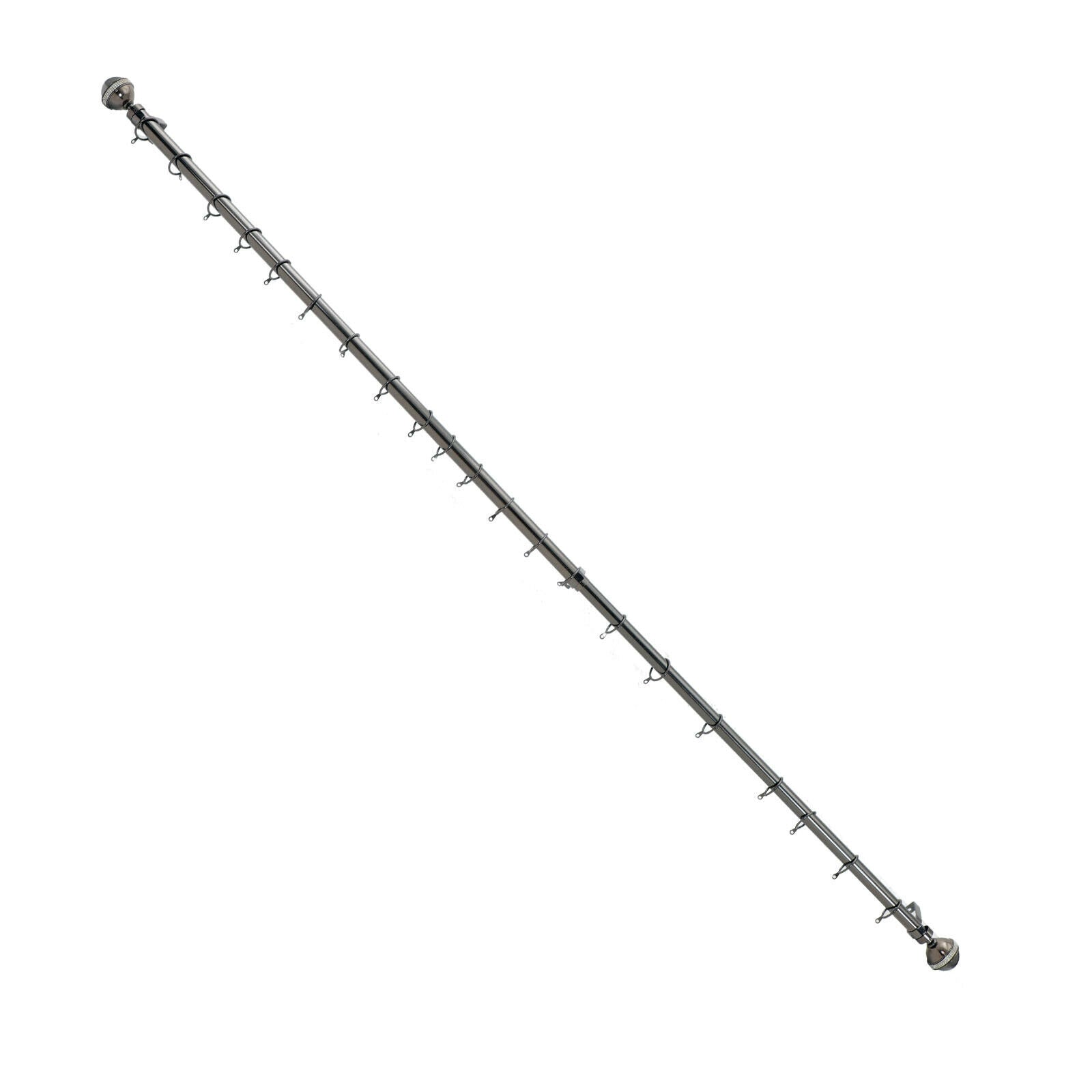 Bling Extendable Metal Curtain Pole Poles 28mm Includes Finals Rings Fittings