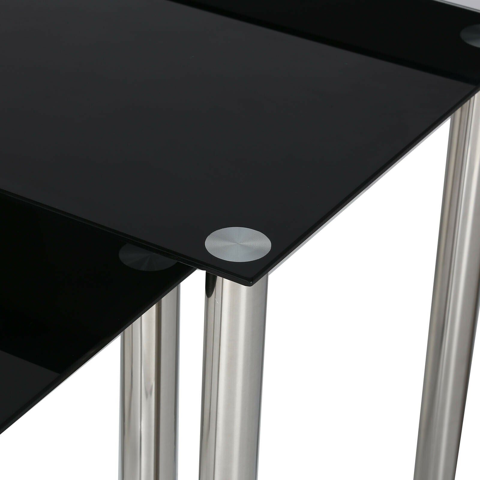 3 coffee set tables home living room black and white furniture metal feet