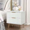 2 Drawer Bedside Tables Set of 2 Cabinet Bedroom Furniture Storage Nightstand