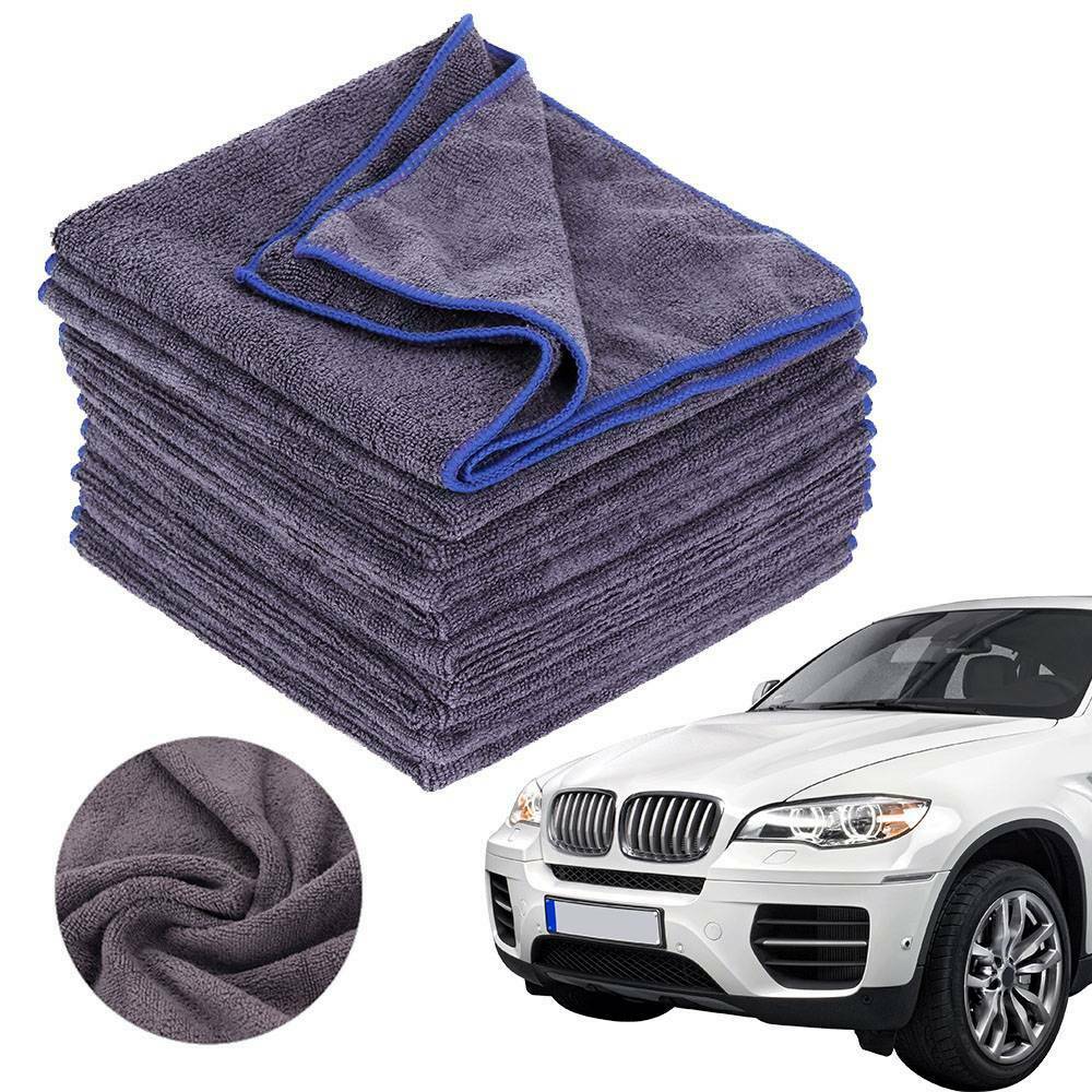 10x New Detailing Cleaning Car Soft Cloths Large Microfibre Ultra Absorbant UK
