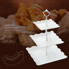 3 Tier Plastic Square/Round Cake Stand Afternoon Tea Wedding Party Tableware
