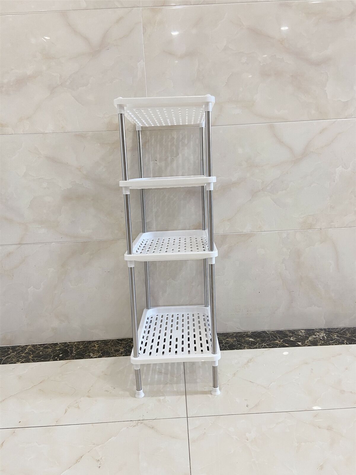 Large 4 Tier Shelving Unit Kitchen Storage Rack Standing Shelf Organiser Stand