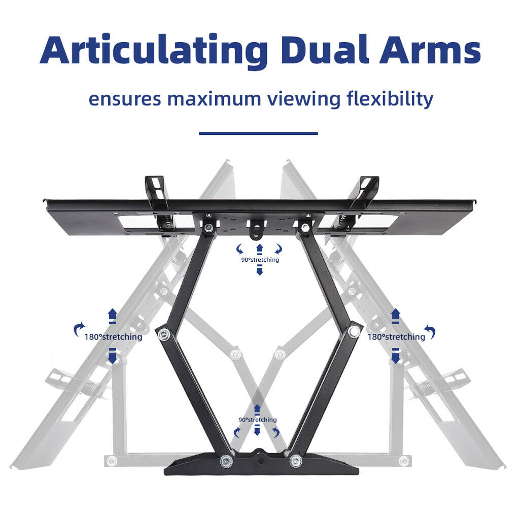 32-65" Heavy Duty Wall TV Mount Flexible Full Motion Swing Dual Long Arm Bracket