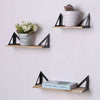 3pcs Wood Corner Wall Shelves Industrial Style Metal Shelving Shelf Storage