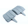 10X Plastic Garden Lawn Cobbled Stone Effect Edging Plant Border Grey