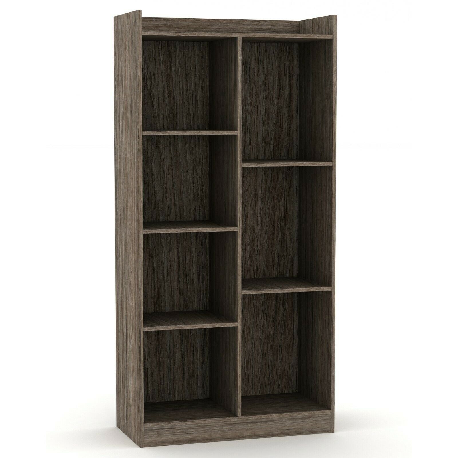 Tall Wide Wooden 7 Cube Bookcase Shelving Display Storage Unit Cabinet Shelves