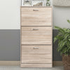 3 Drawer Shoe Cabinet Storage Rack Hallway Cupboard Stand Unit Wooden Footwear