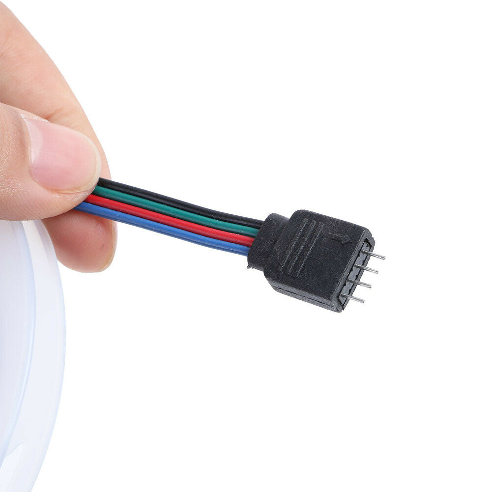 High Gloss Bedside Table Cabinet Bedroom Storage Nightstand with RGB LED Light