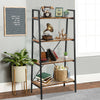 4-Tier Ladder Shelf Bookcase Bookshelf Plant Flower Stand Storage Metal Frame UK