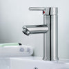 Bathroom Single Lever Basin Mono Mixer Tap With Waste Unit Chrome Brass UK