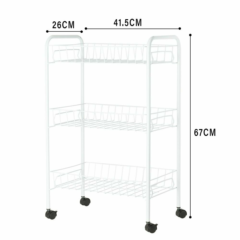 2/3/4/5 Tier Kitchen Storage Rack Wheel Trolley Vegetable Fruit Cart Drawer UK