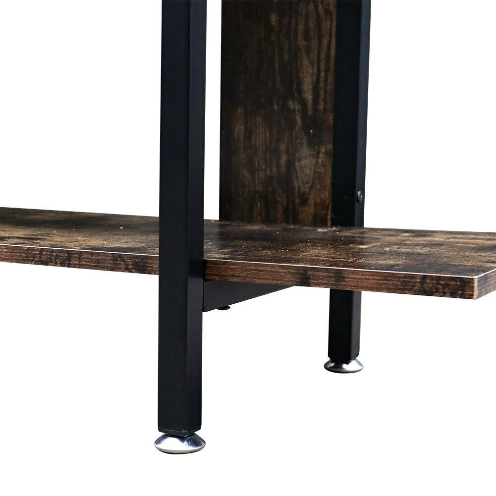 3-4-5 Tier Bookcase Shelving Unit Industrial Rustic Wood Metal Storage Shelf