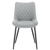 2XDining Chairs Kitchen Chairs Living Room Chairs Linen with Padded Seat Grey