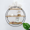 3 Tiers Metal Frame Wood Shelves Rack Wall Floating Storage Display Organizer UK